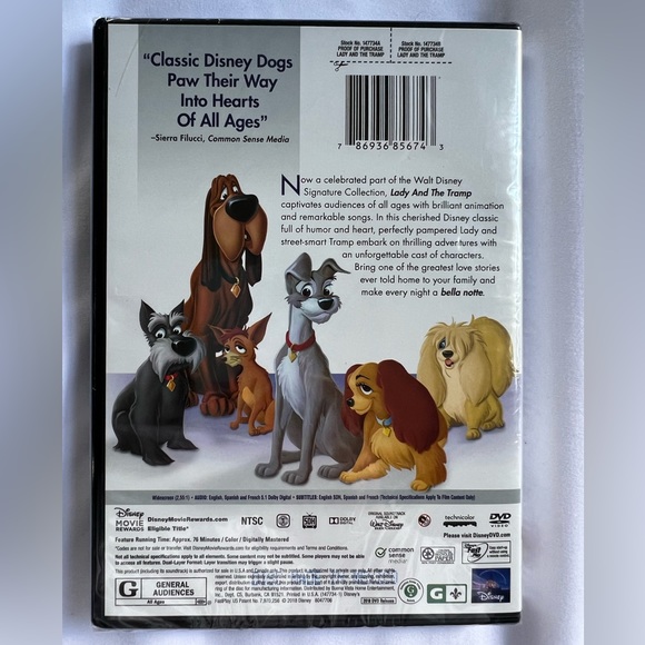 Lady and the Tramp DVD Disney - Picture 2 of 2